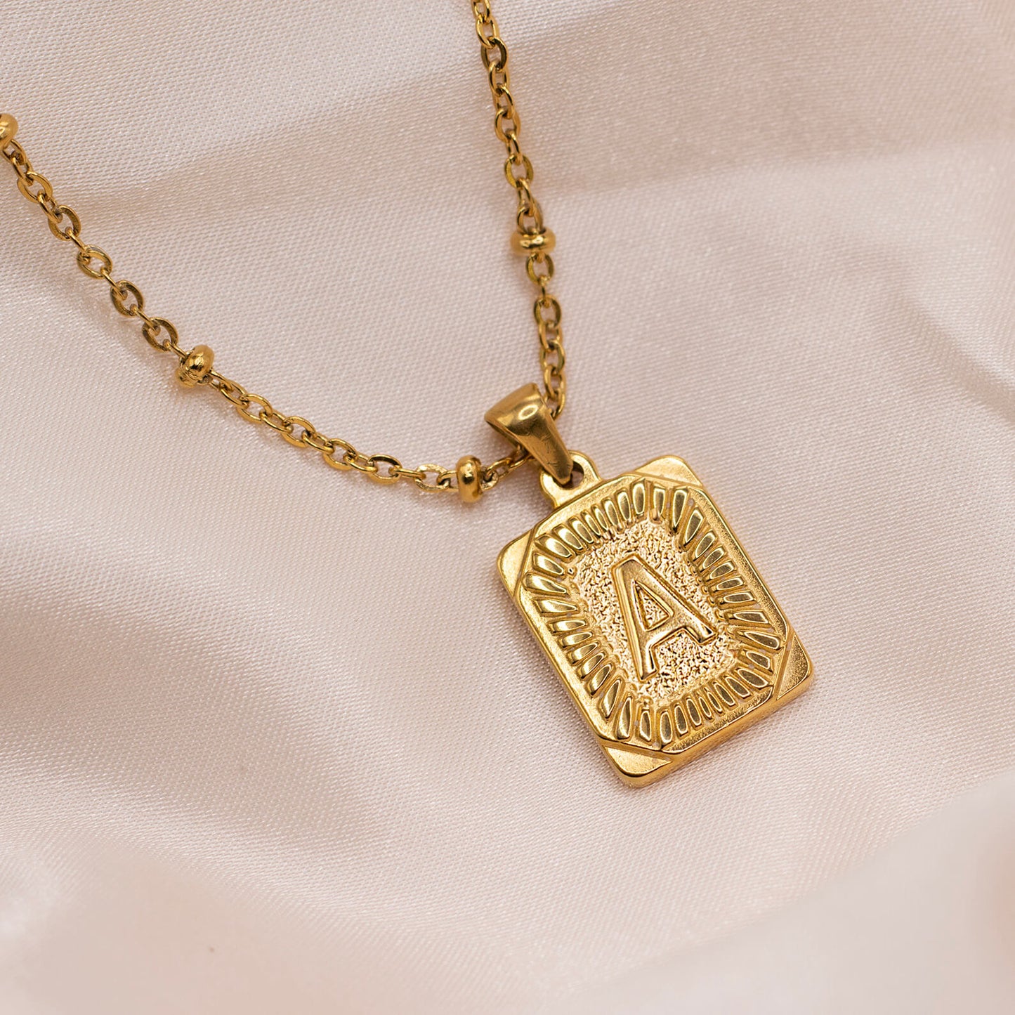 Initial Letter Gold Necklace